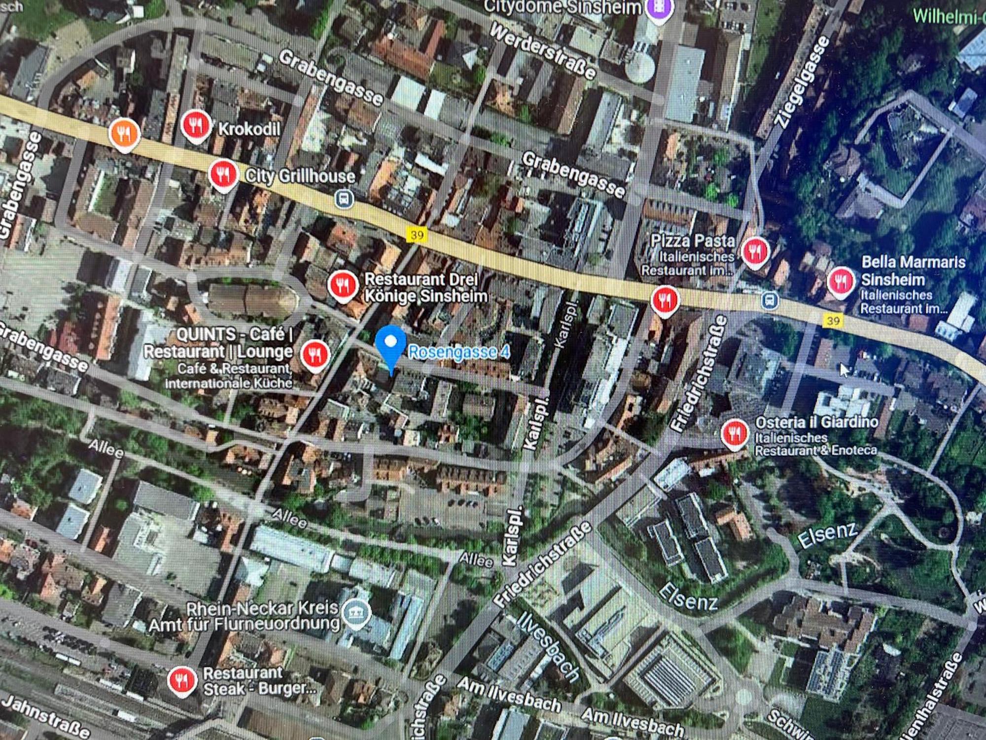 City Apartment Stadtwohnung Mit Kueche Und Netflix Nahe Bahnhof ジンスハイム エクステリア 写真